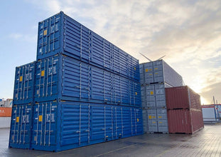 40ft High Cube-container met zijdeur (HCSD) blauw